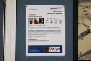 BusinessRate Top 3 of 2025 award — Humble Tire & Automotive